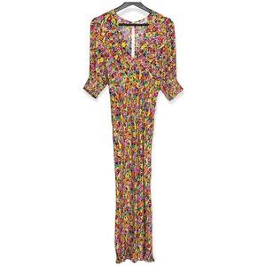 Rixo x Target Ruched Bust Nipped Waist Floral Dress Size 0